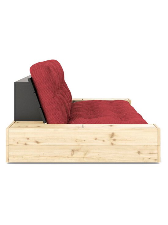 Karup Design - Base-futonsohva laatikoilla Corduroy-kangas ruby red/musta L 244 cm - PINK | Stockmann - photo 3