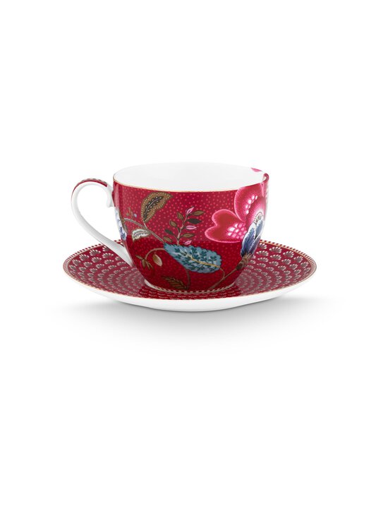 PIP Studio - Blooming Tales Fantasy -kuppi ja lautanen 300 ml - DARK RED | Stockmann - photo 1