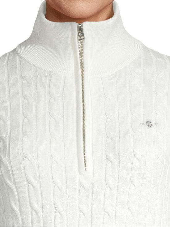 GANT - Stretch Cotton Half-Zip -palmikkoneule - 113 EGGSHELL | Stockmann - photo 4
