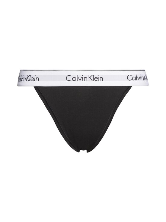 Calvin Klein One Cotton High Leg Tanga - Black