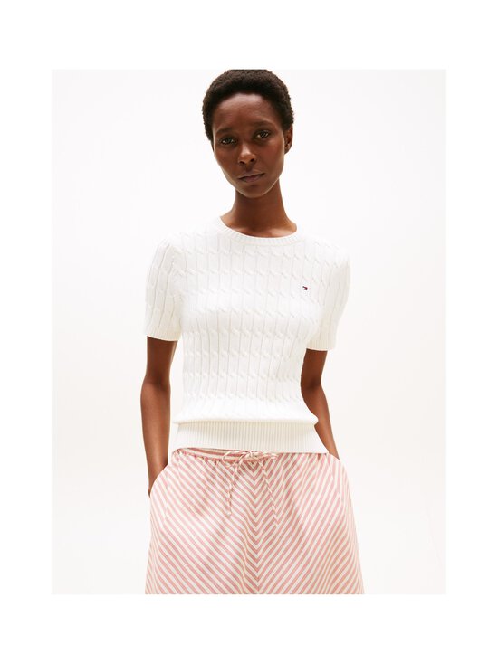 Tommy Hilfiger - Puuvillainen palmikkoneule - YA8 IVORY SILK - photo 2 Tommy Hilfiger - Puuvillainen palmikkoneule - YA8 IVORY SILK | Stockmann - photo 2