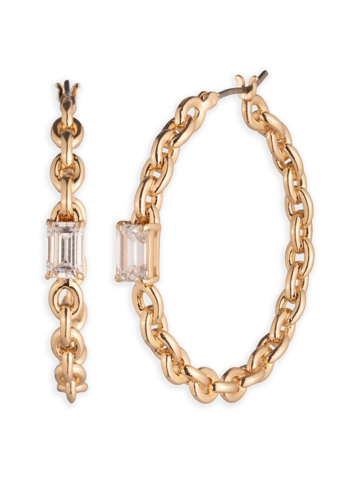 Marisol cable chain zirconia -rengaskorvakorut