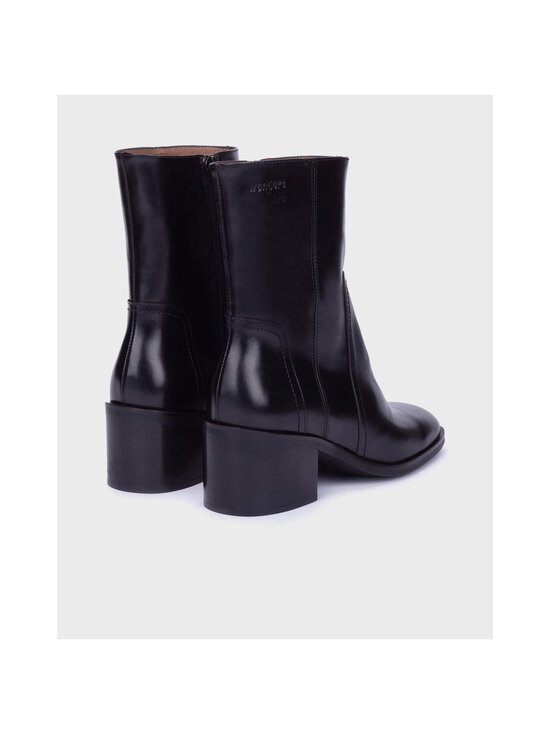 Wonders - Block Heel Round Toe Zipper -nahkanilkkurit - OREGONLUX NEGRO | Stockmann - photo 3