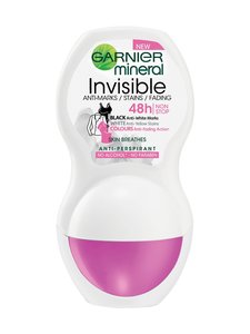 Garnier - Mineral Invisible Black, White & Colors Roll-on -deodorantti 50 ml | Stockmann