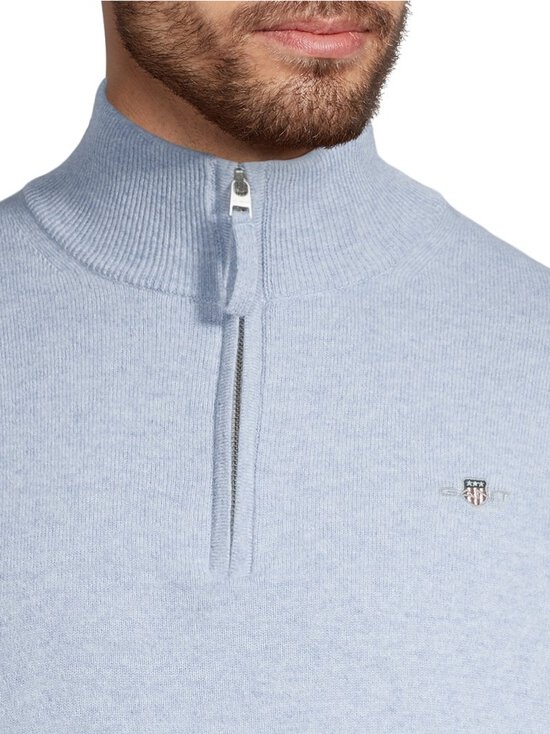 GANT - Villane kampsun Superfine Halfzip - 497 LT BLUE MELANGE | Stockmann - photo 4