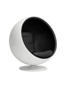 Eero Aarnio - Pallotuoli musta nahka - BLACK | Stockmann