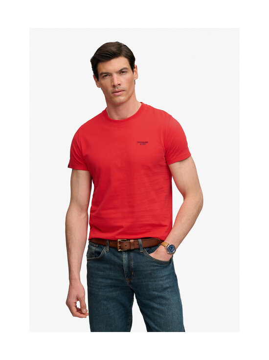 Superdry - Essential Stacked Logo Embroidery t-paita - OMP LOLLIPOP RED/NAVY | Stockmann - photo 2