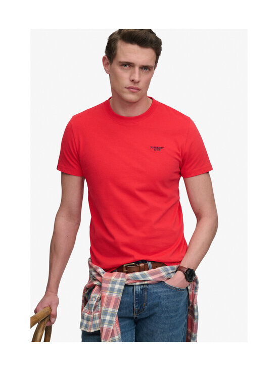 Superdry - Essential Stacked Logo Embroidery t-paita - OMP LOLLIPOP RED/NAVY | Stockmann - photo 3