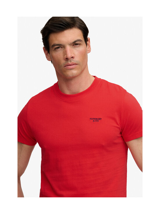 Superdry - Essential Stacked Logo Embroidery t-paita - OMP LOLLIPOP RED/NAVY | Stockmann - photo 4