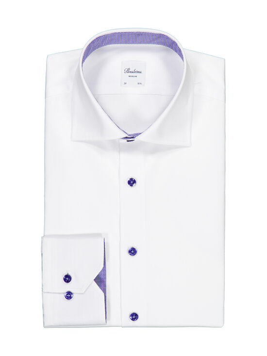 Stenströms - Regular Contrast-kauluspaita - 000 WHITE | Stockmann - photo 1