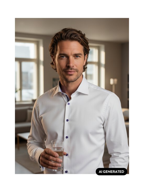 Stenströms - Regular Contrast-kauluspaita - 000 WHITE | Stockmann - photo 3