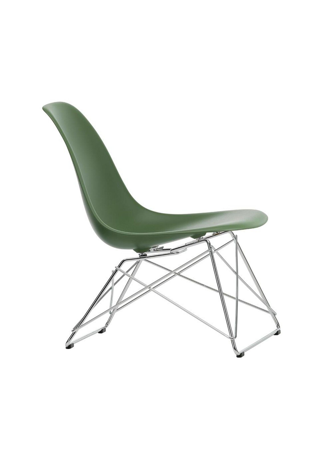Eames lsr re -tuoli forest/kromi
