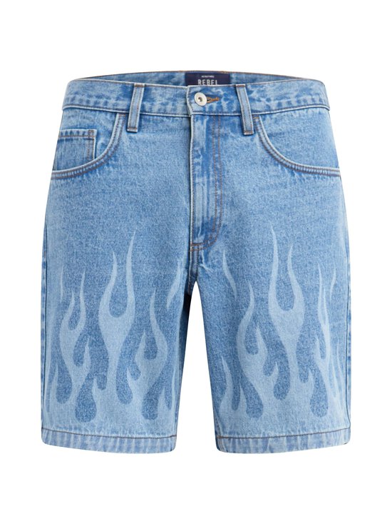 Redefined Rebel - Tokyo Print Flame -farkkushortsit - LIGHT BLUE FLAME | Stockmann - photo 1