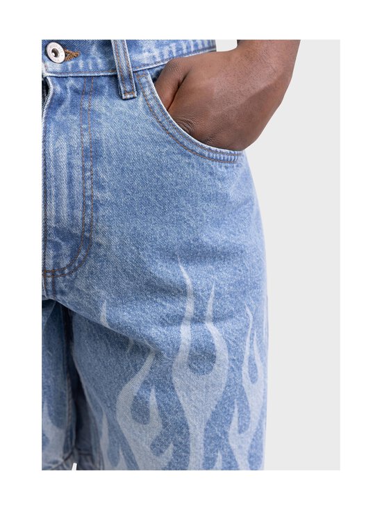 Redefined Rebel - Tokyo Print Flame -farkkushortsit - LIGHT BLUE FLAME | Stockmann - photo 5