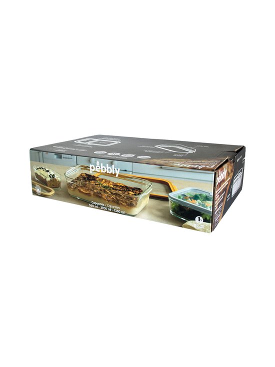 Pebbly - Glass Cooking -vuokavuokasetti 3-pack - STEEL | Stockmann - photo 8