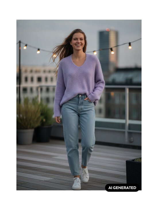 MOS MOSH - Kudum MMThora V-Neck - 280 VIOLET TULIP | Stockmann - photo 3