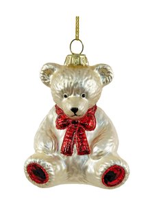 Shishi - Bear with Bow -kuusenkoriste - CREAM-RED | Stockmann