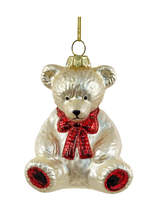 Shishi - Bear with Bow -kuusenkoriste - CREAM-RED | Stockmann - photo 1