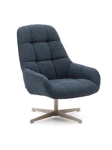 Kave Home - Jaspe-nojatuoli Noble-kangas sininen / harmaa - BLUE | Stockmann