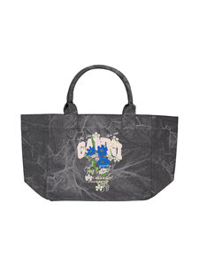 Ganni - Medium Trapeze Easy Flower Print -shopperi - 252 PHANTOM | Stockmann