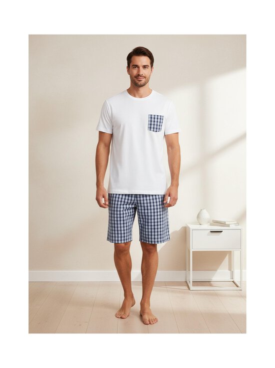 Cap Horn loungewear - Pidžaama Jasper, 2-osaline - WHITE/ LT. BLUE CHECK | Stockmann - photo 7