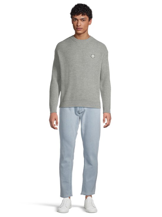Maison Kitsuné - Fox Head Cotton Ribbed -neule - 0136 PATINA GREY | Stockmann - photo 2