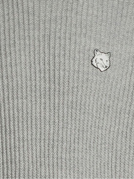 Maison Kitsuné - Fox Head Cotton Ribbed -neule - 0136 PATINA GREY | Stockmann - photo 4