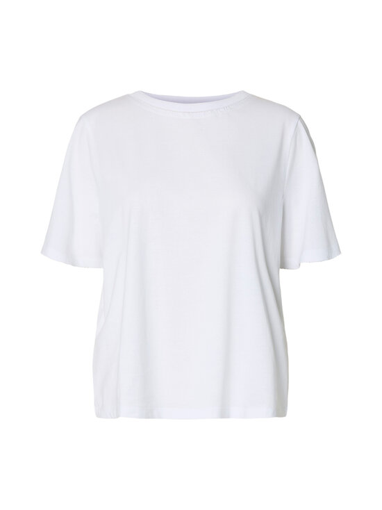 Selected - SlfAssia Detail t-paita - BRIGHT WHITE | Stockmann - photo 1