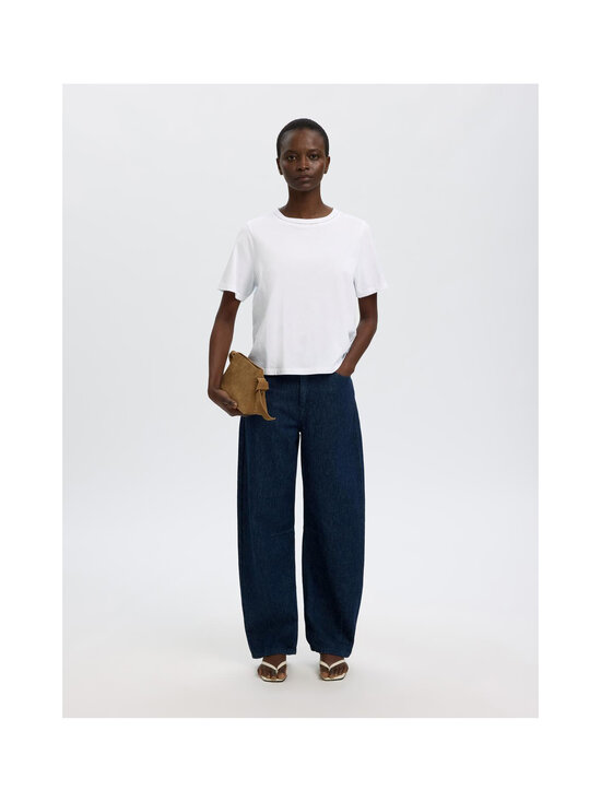Selected - SlfAssia Detail t-paita - BRIGHT WHITE | Stockmann - photo 4