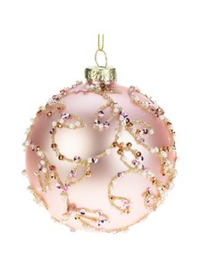 Weiste - Jõulukaunistus Ball With Stripes - SATIN PINK | Stockmann