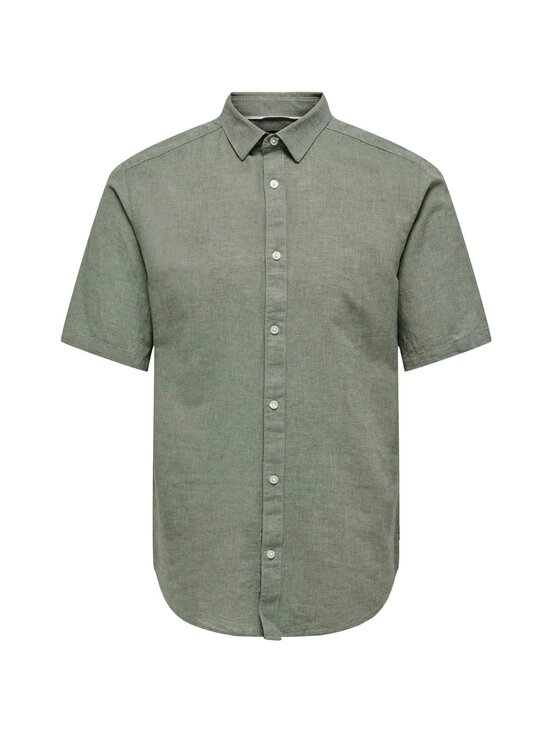 Only & Sons - OnsCaiden-kauluspaita pellavalla - SWAMP - photo 1 Only & Sons - OnsCaiden-kauluspaita pellavalla - SWAMP | Stockmann - photo 1