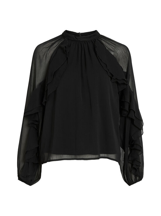 Vila - ViBinna High Neck -sifonkipusero - BLACK BEAUTY | Stockmann - photo 1