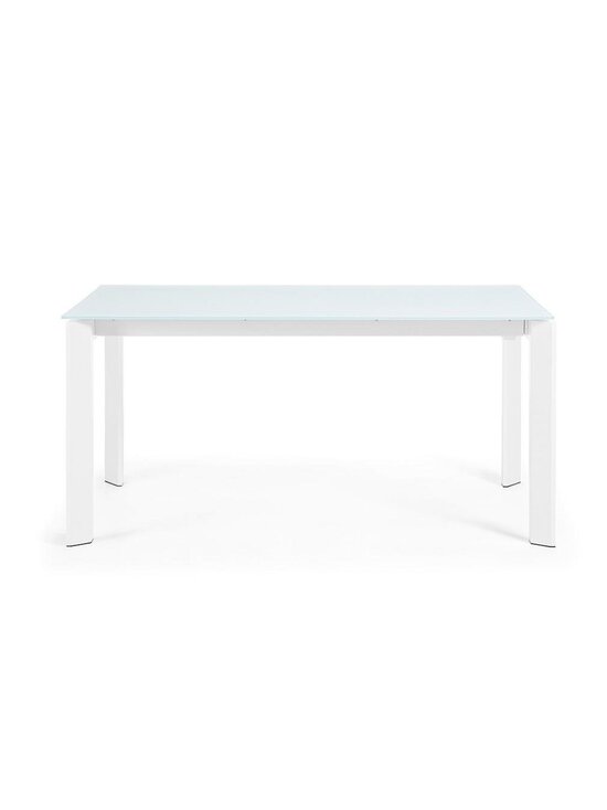 Kave Home - Axis- jatkettava ruokapöytä valkoinen lasi / valkoinen 90 x 160/220 cm - WHITE | Stockmann - photo 3
