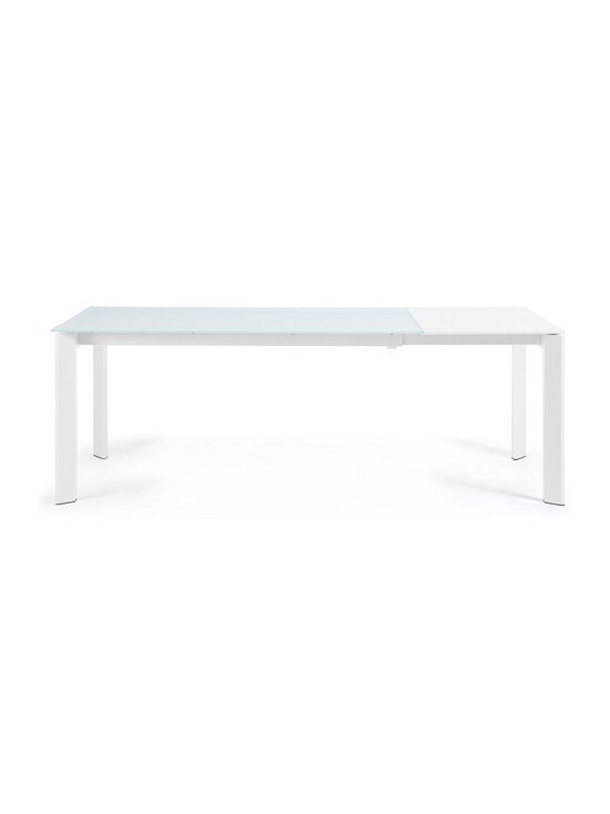 Kave Home - Axis- jatkettava ruokapöytä valkoinen lasi / valkoinen 90 x 160/220 cm - WHITE | Stockmann - photo 4