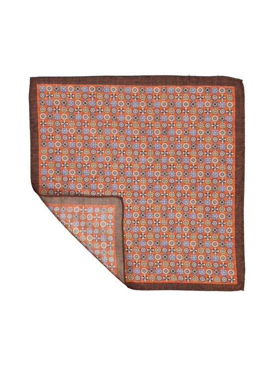 Stockholm Kravatt - Flower Medallion -silkkitaskuliina - 2 BROWN/ORANGE | Stockmann - photo 2