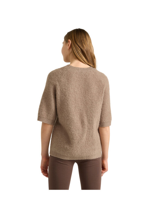 Lindex - Knitted Short Sleeve -neule - 9841 KHAKI | Stockmann - photo 4