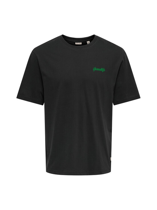 Only & Sons - OnsMalik Tropico Relax t-krekls - BLACK PRINT:GREENLIFE | Stockmann - photo 1