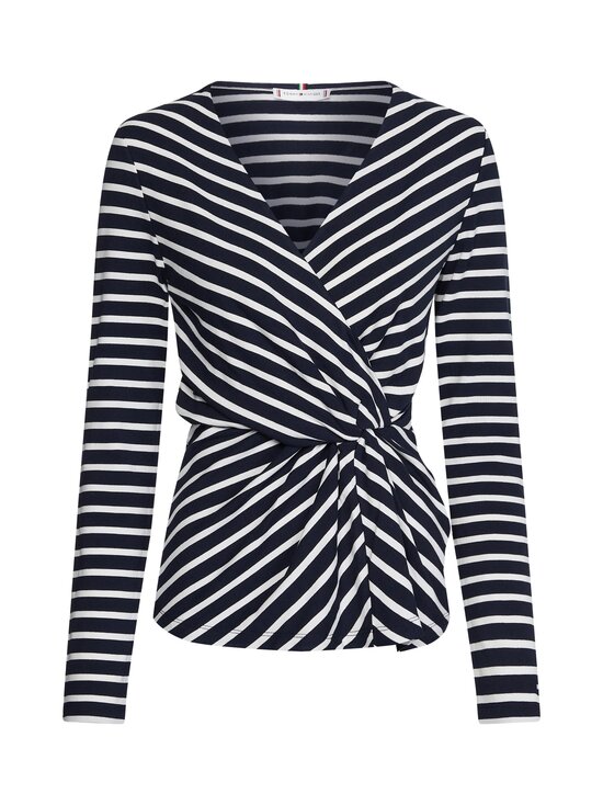 Slim Viscose Wrap Top -kietaisupaita