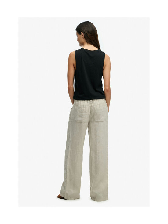 Superdry - Low Rise -pellavahousut - 1LC LIGHT STONE BEIGE | Stockmann - photo 3