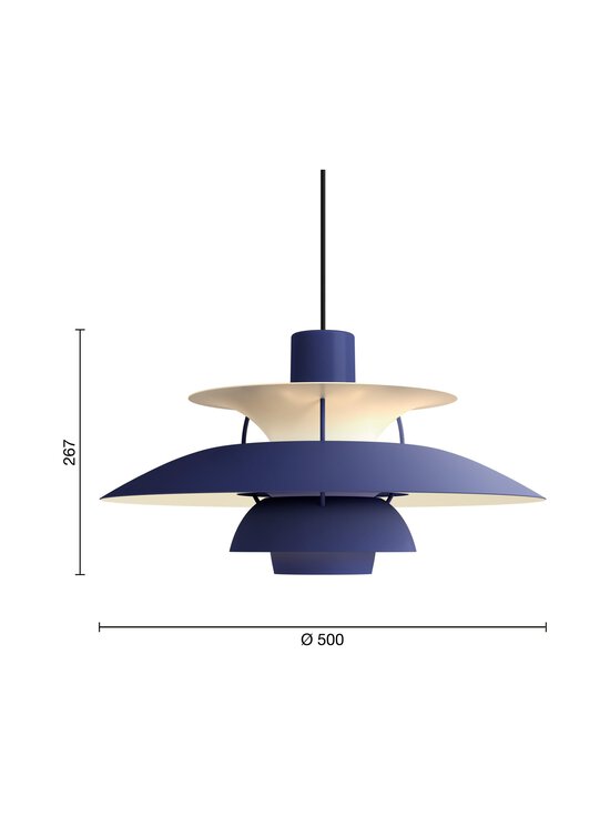 Louis Poulsen - PH 5 -riippuvalaisin - MONOCHROME DUSTY INDIGO | Stockmann - photo 3