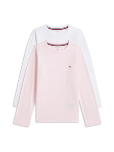 Tommy Hilfiger - Cotton t-paita 2-pack - 0VJ LIGHT PINK/WHITE | Stockmann