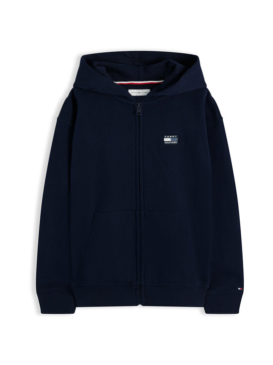 Tommy Hilfiger - Tonal Flag Zip -hupparitakki - C1G DARK NIGHT NAVY | Stockmann - photo 1