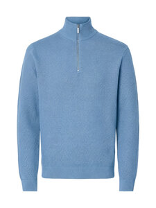 Selected - SlhDane Half Zip kokvilnas trikotāža - BLISSFUL BLUE | Stockmann