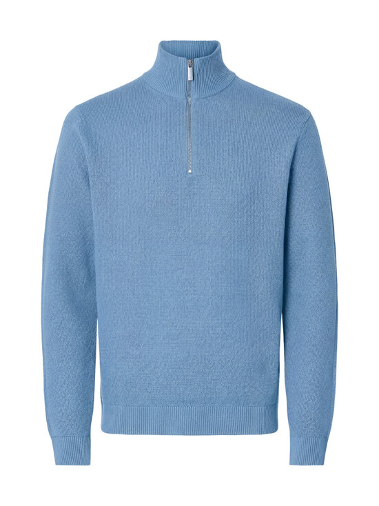 Selected - SlhDane Half Zip kokvilnas trikotāža - BLISSFUL BLUE | Stockmann - photo 1