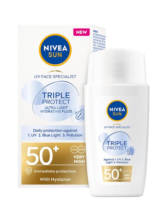 NIVEA - UV Face Triple Protection Fluid SK50+ saules aizsargkrēms, 40ml - NOCOL - photo 2 NIVEA - UV Face Triple Protection Fluid SK50+ saules aizsargkrēms, 40ml - NOCOL | Stockmann - photo 2