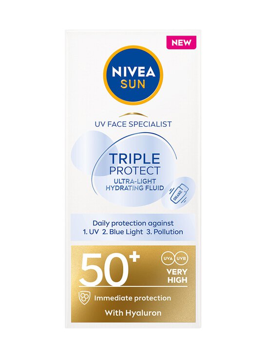 NIVEA - UV Face Triple Protection Fluid SK50+ saules aizsargkrēms, 40ml - NOCOL - photo 3 NIVEA - UV Face Triple Protection Fluid SK50+ saules aizsargkrēms, 40ml - NOCOL | Stockmann - photo 3