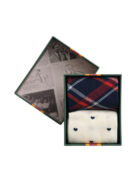 GANT - Check and Heart zeķes 2-pāri - 433 EVENING BLUE | Stockmann - photo 1