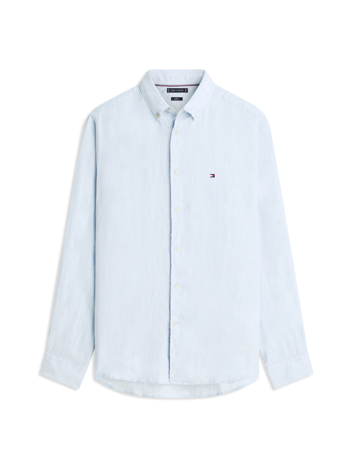 Pigment dyed regular fit -pellavakauluspaita