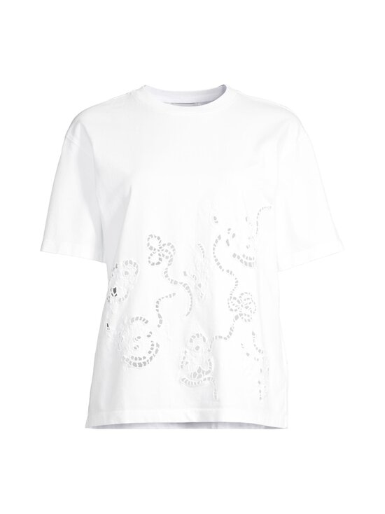 Ganni - Embroidery Anglais t-paita - 151 BRIGHT WHITE | Stockmann - photo 1