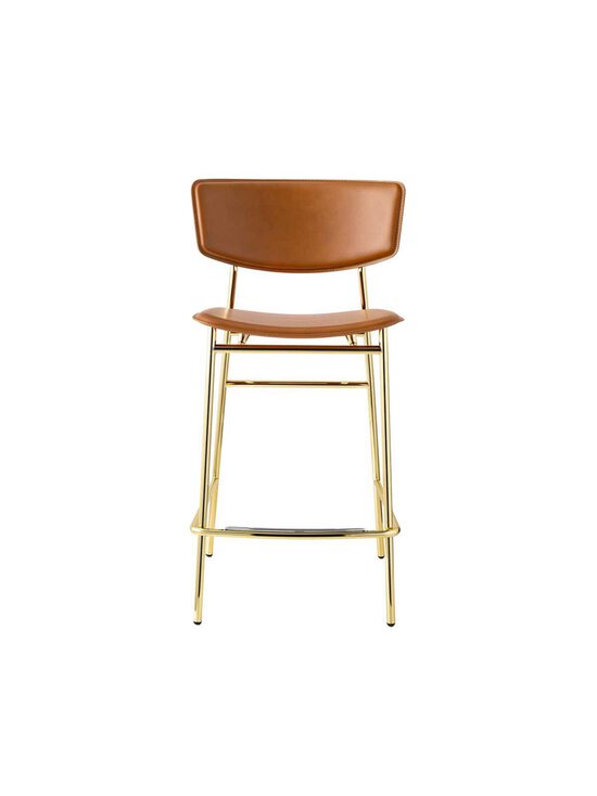 Calligaris - Fifties-baarituoli konjakinruskea nahka/messinki K 95 cm - BROWN | Stockmann - photo 1